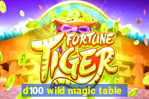 d100 wild magic table