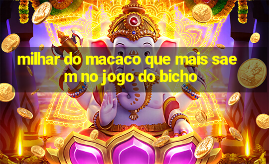 milhar do macaco que mais saem no jogo do bicho