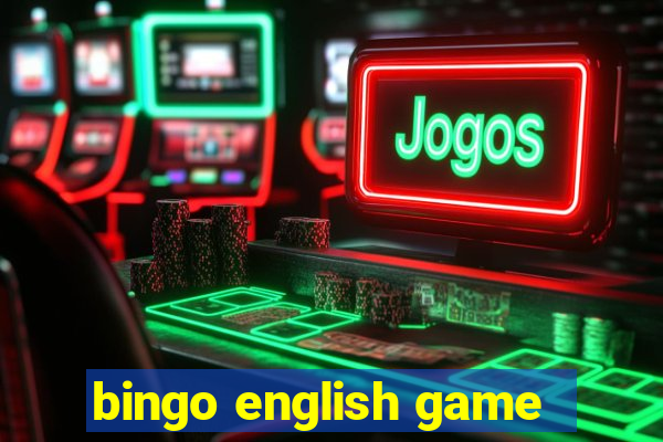 bingo english game