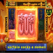 sorteio cores e nomes