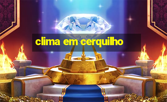 clima em cerquilho