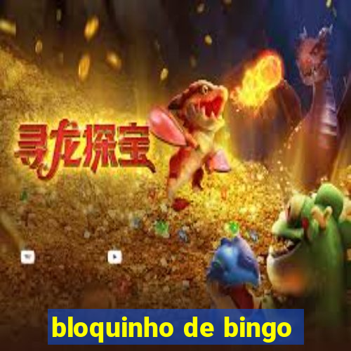 bloquinho de bingo