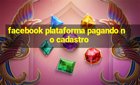 facebook plataforma pagando no cadastro