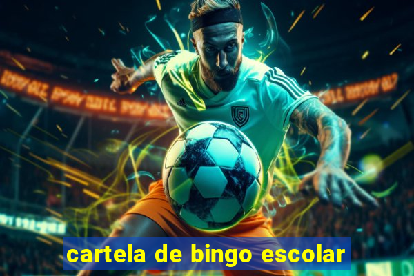 cartela de bingo escolar