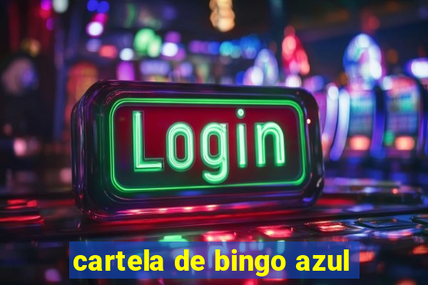 cartela de bingo azul