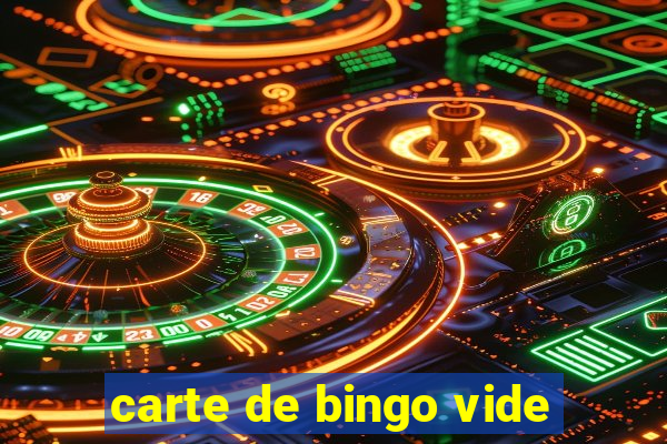 carte de bingo vide