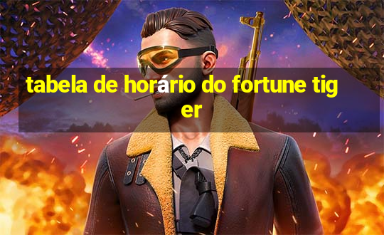 tabela de horário do fortune tiger