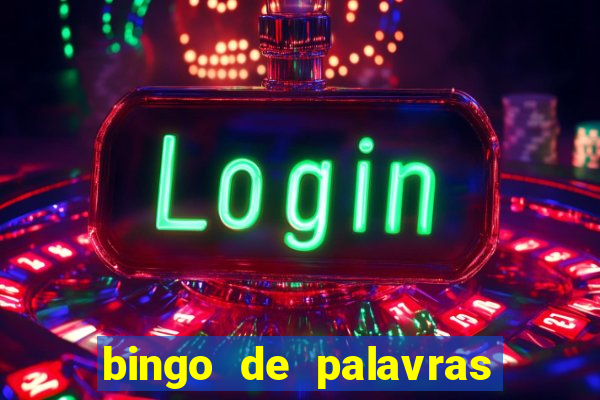 bingo de palavras para 3 ano