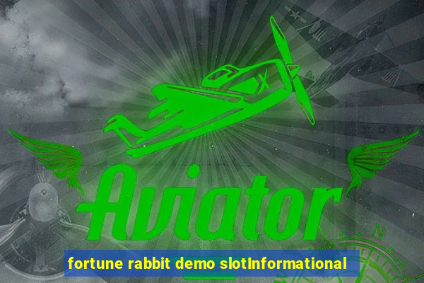 fortune rabbit demo slotInformational