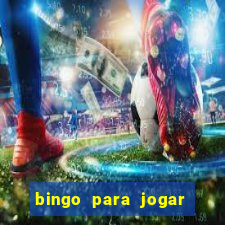 bingo para jogar com os amigos