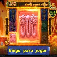 bingo para jogar com os amigos