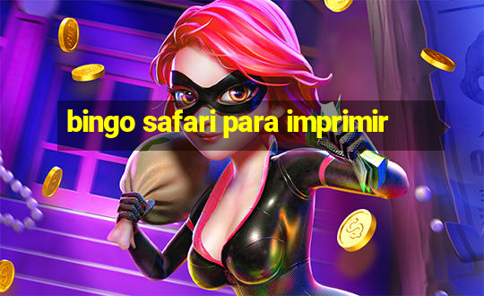 bingo safari para imprimir