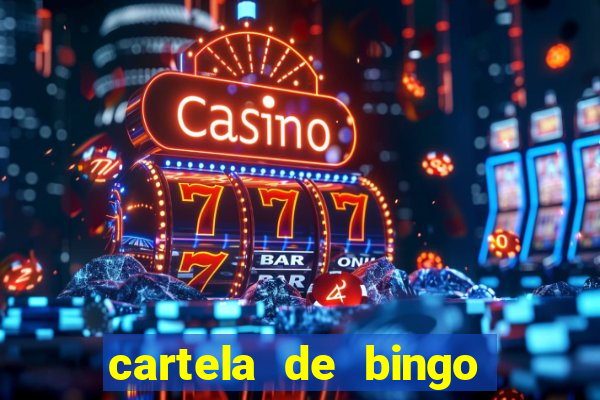 cartela de bingo pra imprimir