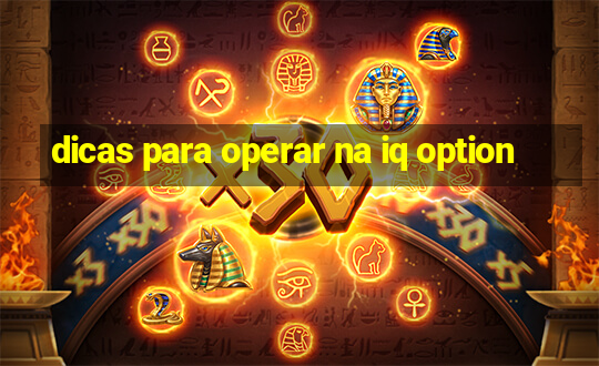 dicas para operar na iq option