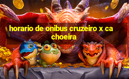 horario de onibus cruzeiro x cachoeira