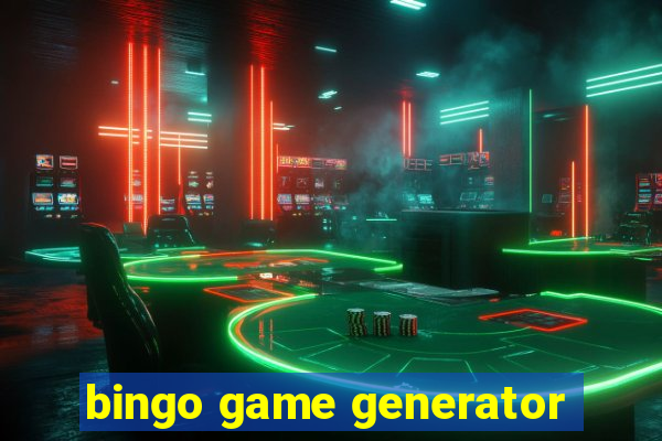 bingo game generator