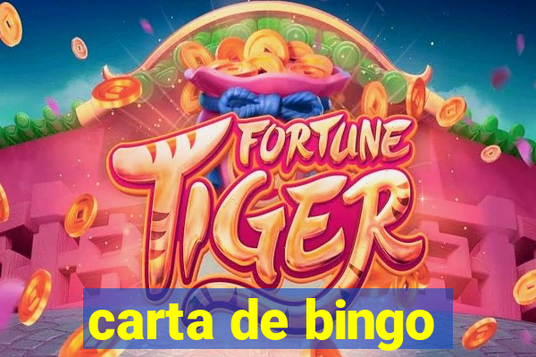 carta de bingo