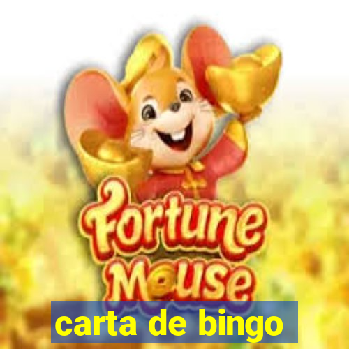 carta de bingo