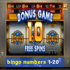 bingo numbers 1-20