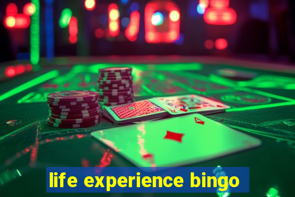 life experience bingo