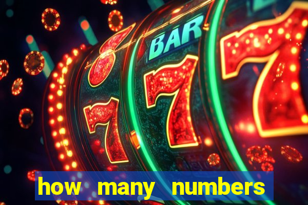 how many numbers in bingo