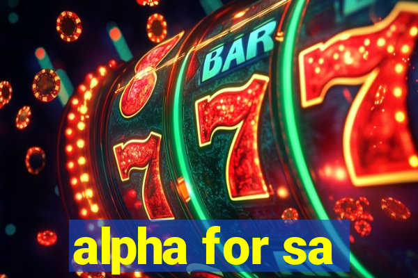 alpha for sa