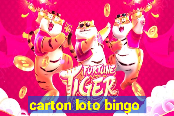 carton loto bingo