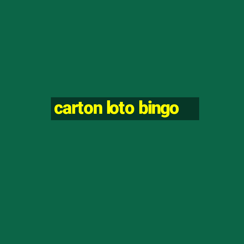 carton loto bingo