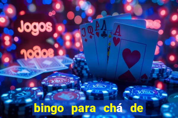 bingo para chá de bebê para imprimir grátis