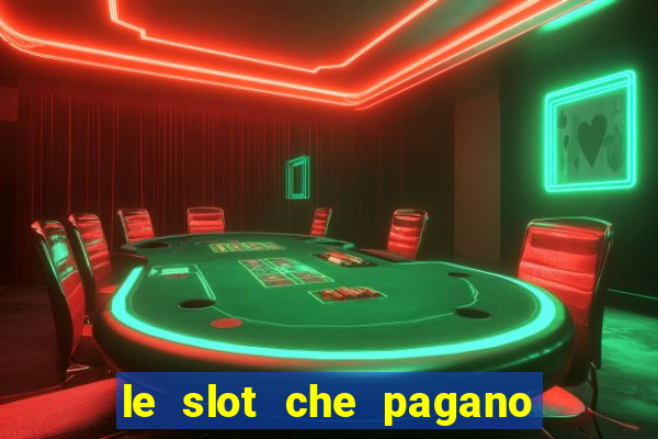 le slot che pagano di piu