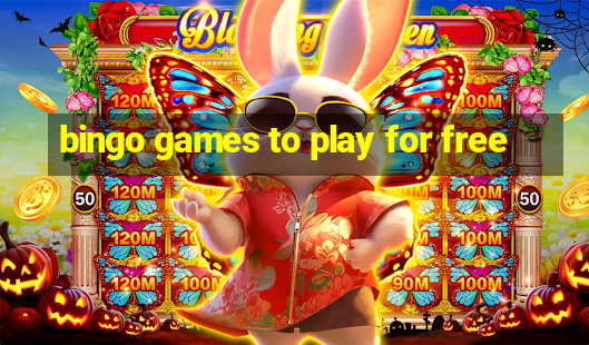 bingo games to play for free