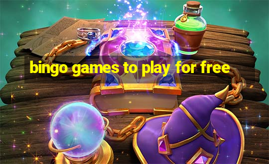 bingo games to play for free