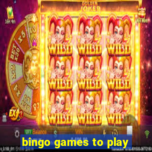 bingo games to play