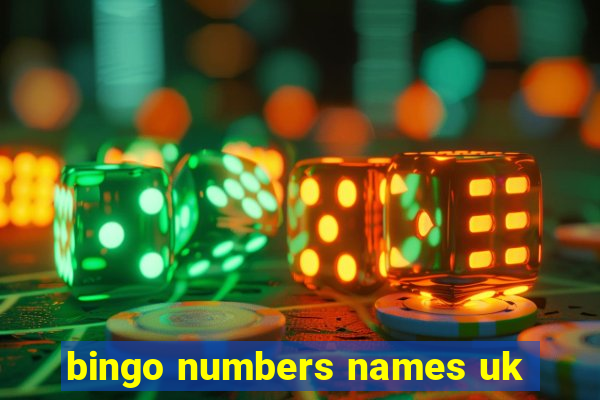 bingo numbers names uk