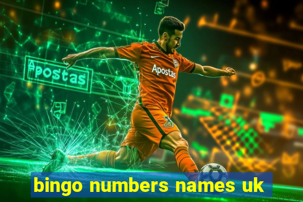 bingo numbers names uk