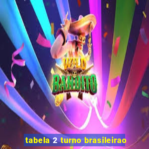 tabela 2 turno brasileirao