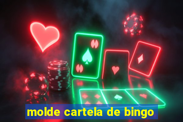 molde cartela de bingo