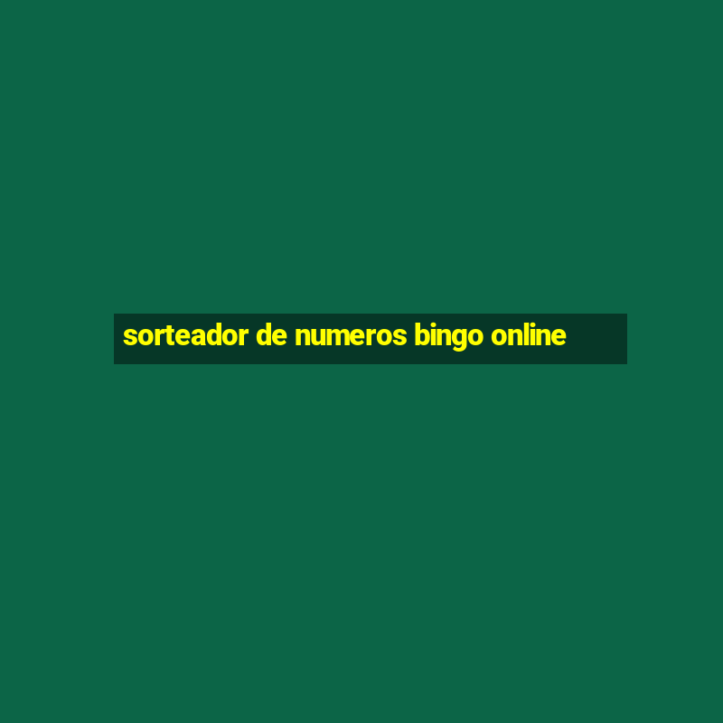 sorteador de numeros bingo online