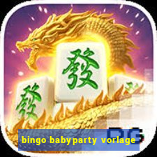 bingo babyparty vorlage