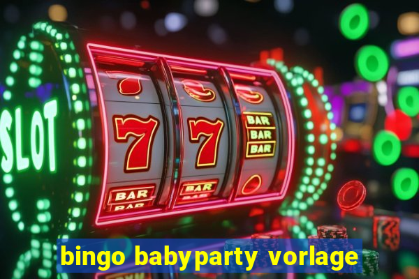 bingo babyparty vorlage