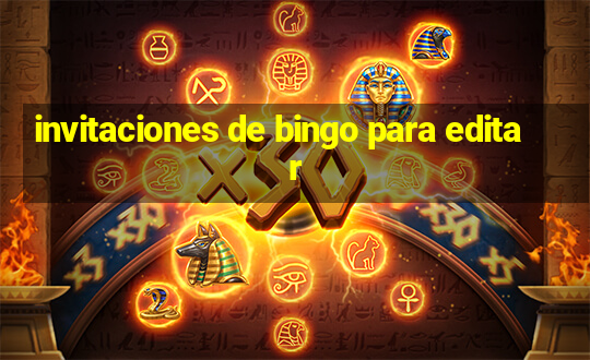 invitaciones de bingo para editar