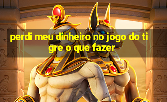 perdi meu dinheiro no jogo do tigre o que fazer