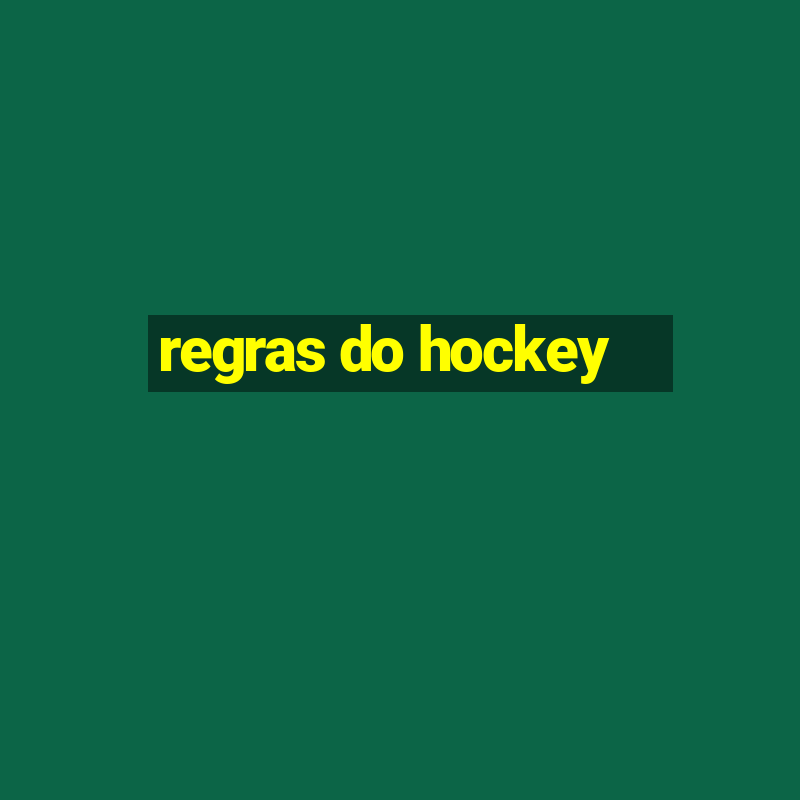 regras do hockey