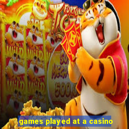 games played at a casino