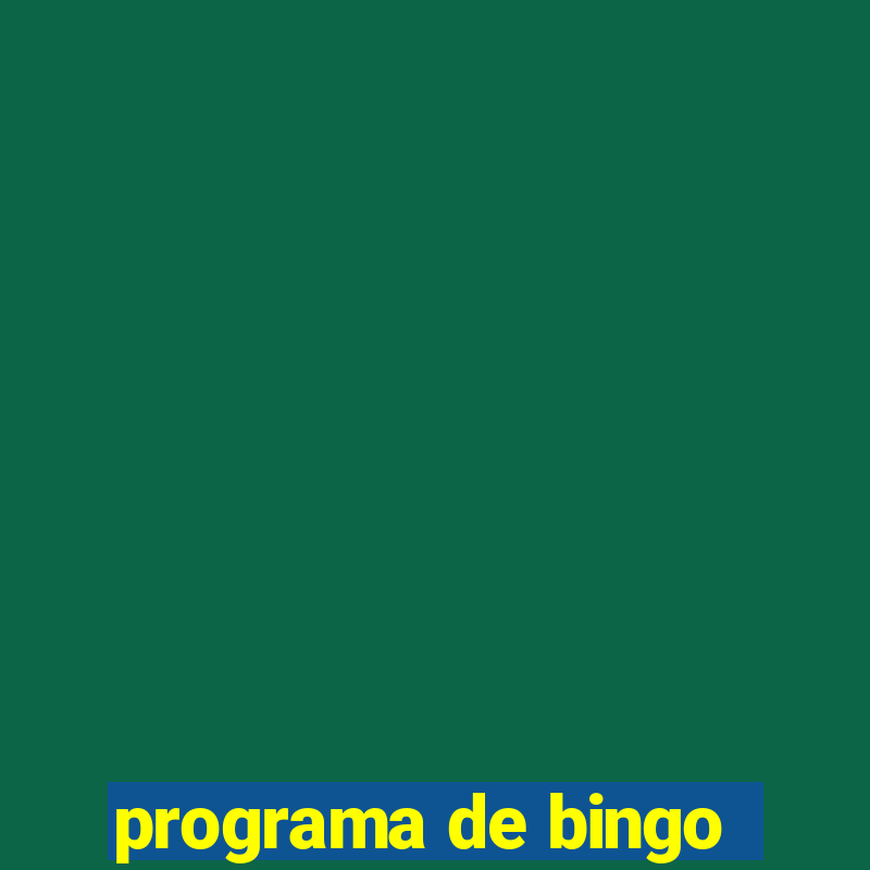 programa de bingo