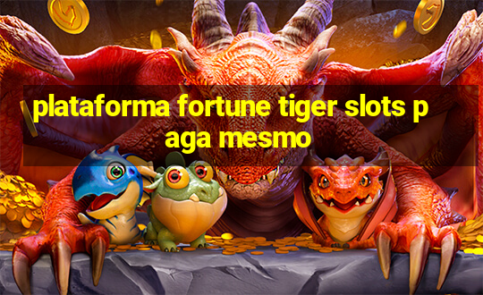 plataforma fortune tiger slots paga mesmo