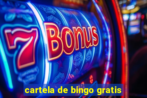 cartela de bingo gratis