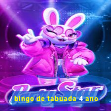 bingo de tabuada 4 ano