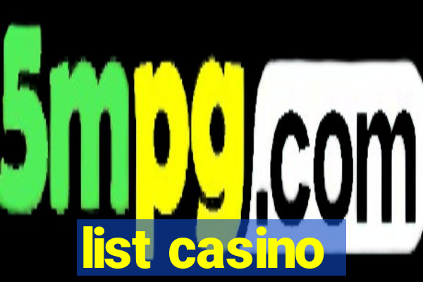 list casino