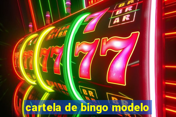 cartela de bingo modelo